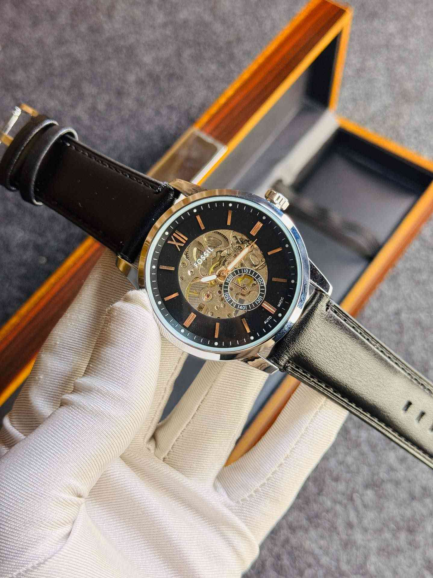Fossil Townsman Skeleton Dial Automatic Men's Watch